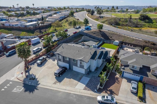 aerial view featuring a residential view