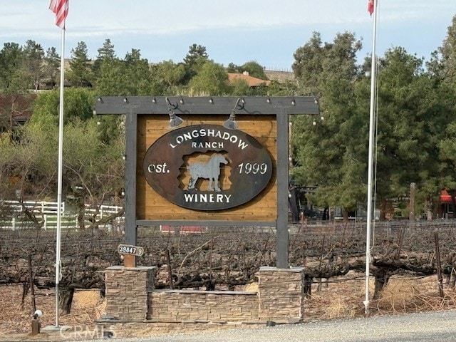 view of community sign