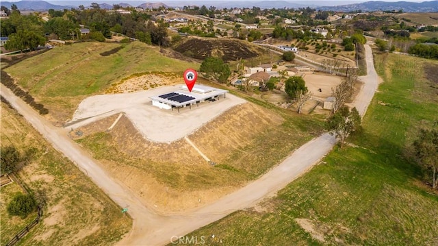 bird's eye view featuring a mountain view