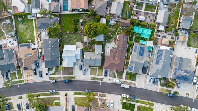 drone / aerial view with a residential view