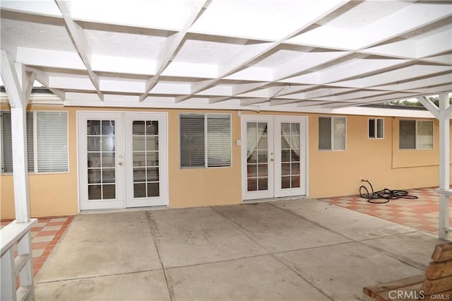 view of patio / terrace featuring french doors