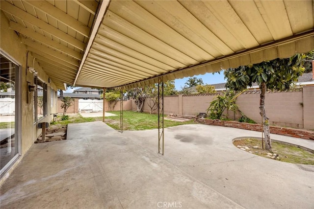 view of patio / terrace with a fenced backyard