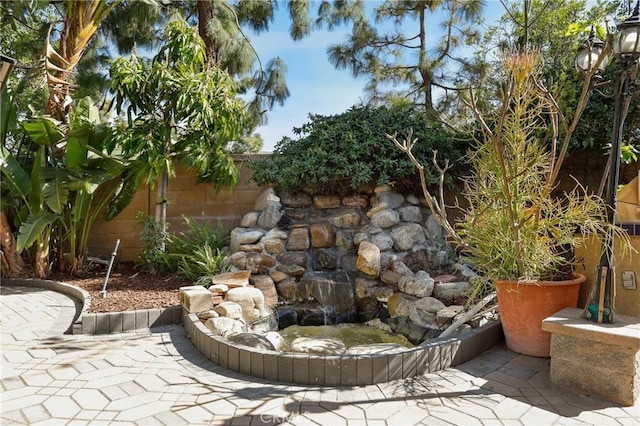 view of patio / terrace with fence