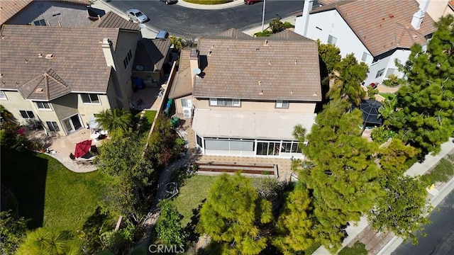 aerial view featuring a residential view