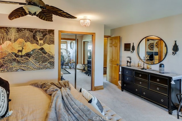 633 Arth Dr, Crestline, CA 92325 - bedroom with light colored carpet and a closet