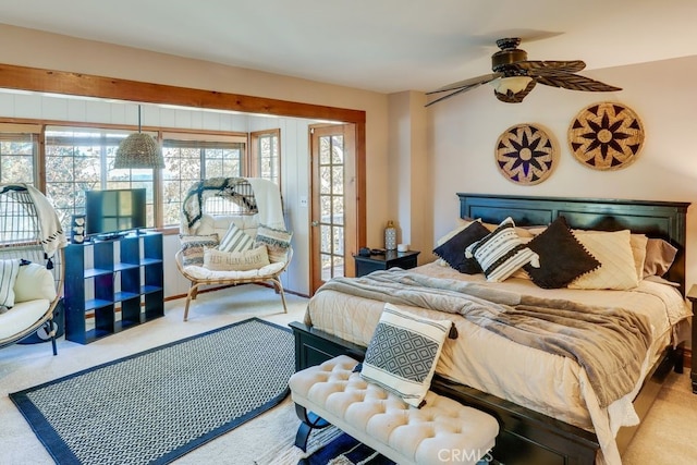 633 Arth Dr, Crestline, CA 92325 - carpeted bedroom featuring access to exterior