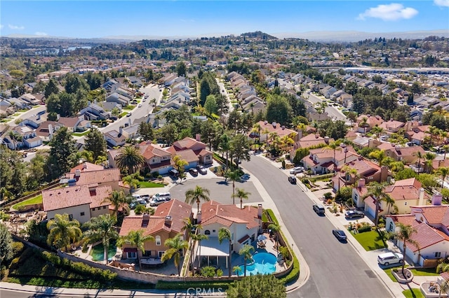 bird's eye view with a residential view