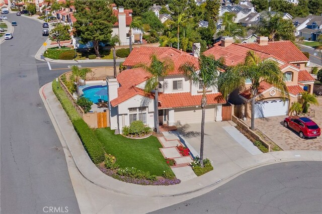 aerial view featuring a residential view