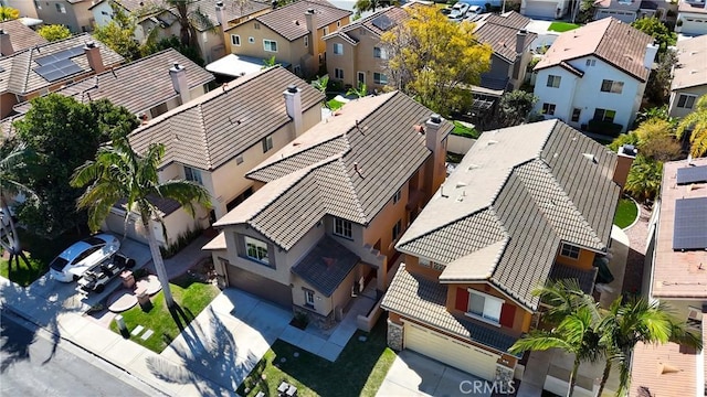 aerial view with a residential view