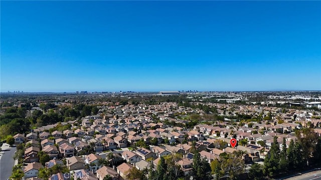 aerial view featuring a residential view