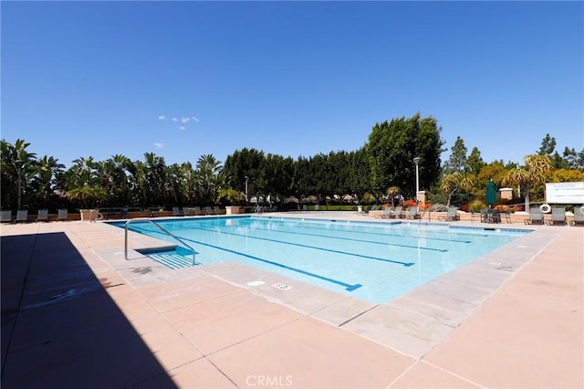 pool featuring a patio