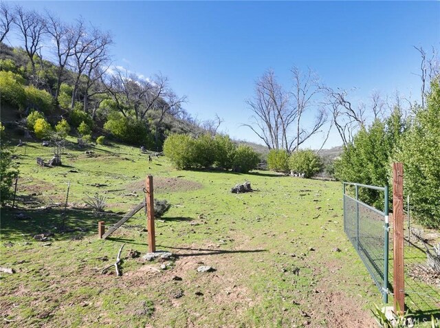 view of yard featuring a rural view