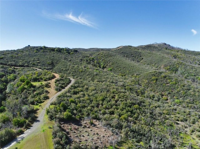 drone / aerial view with a mountain view