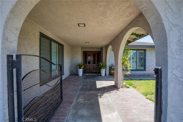 view of patio with french doors