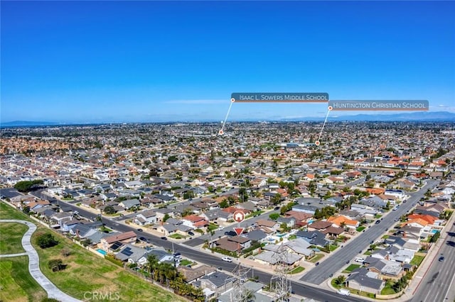 bird's eye view featuring a residential view