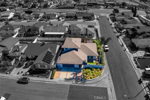 bird's eye view featuring a residential view