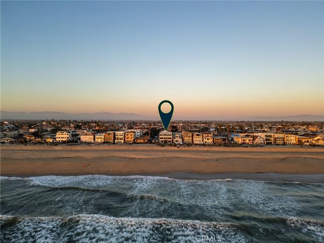 property view of water with a view of the beach