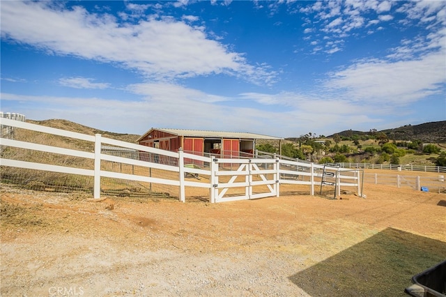 view of horse barn