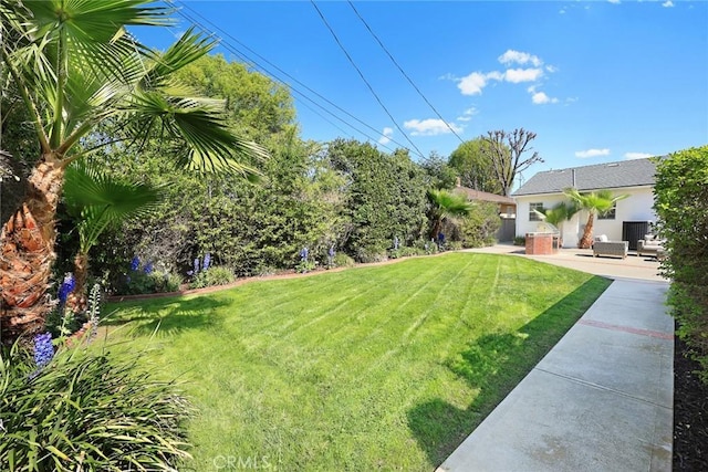 view of yard featuring a patio