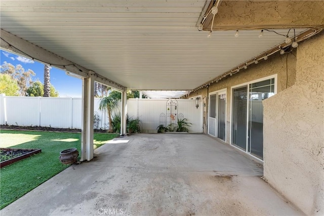 view of patio / terrace featuring a fenced backyard