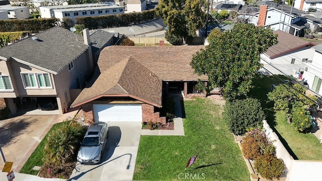 bird's eye view featuring a residential view