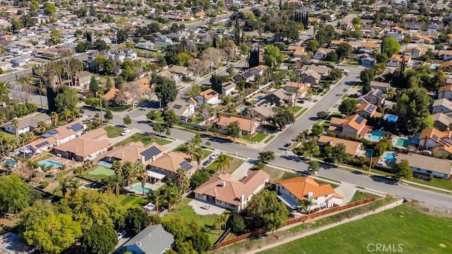 drone / aerial view featuring a residential view