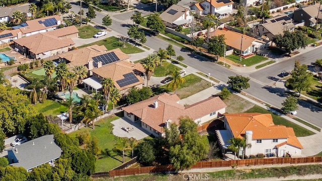 aerial view featuring a residential view