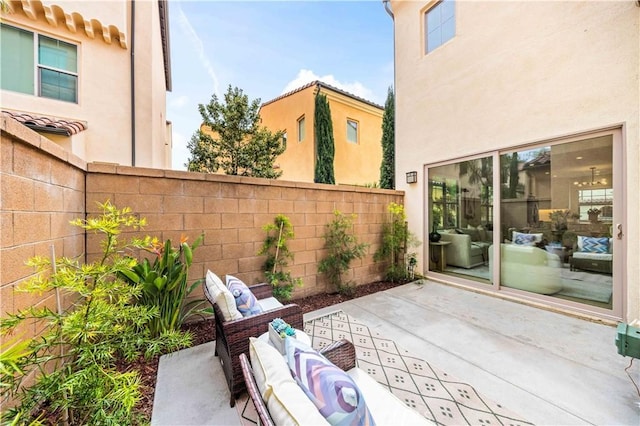 view of patio / terrace with fence