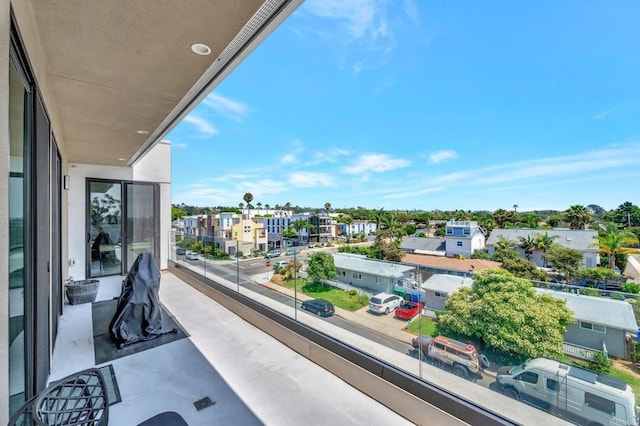 balcony with a residential view