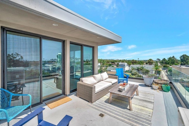 balcony with an outdoor hangout area