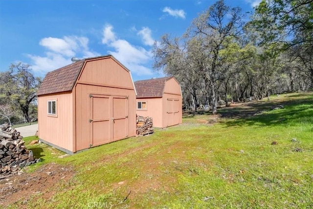 view of shed
