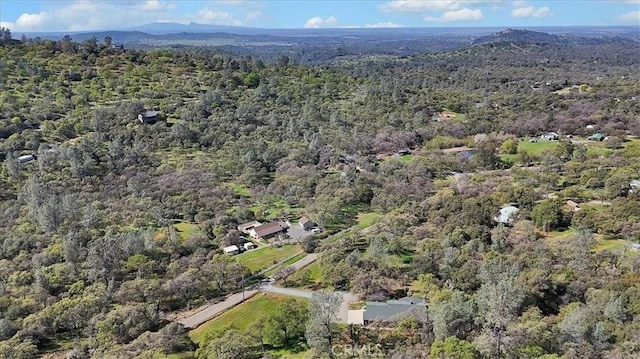 aerial view with a forest view