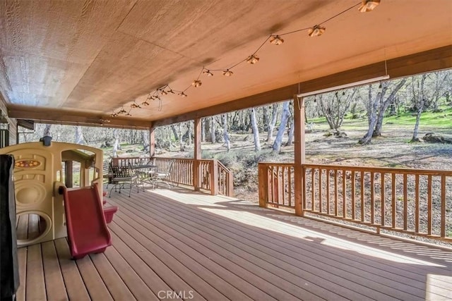 view of wooden terrace