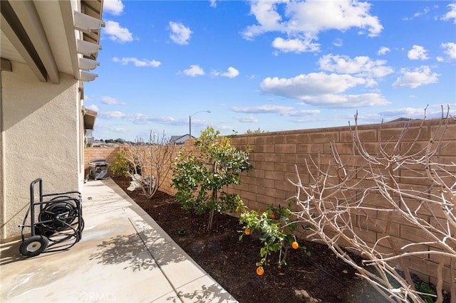 view of patio / terrace with a fenced backyard