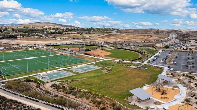 aerial view featuring a mountain view