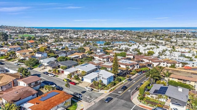 aerial view with a residential view