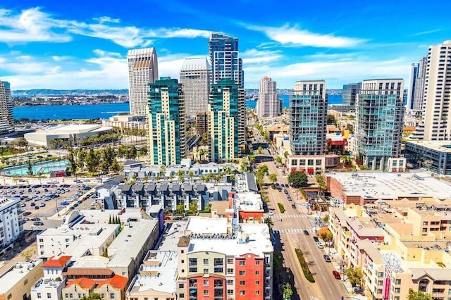 bird's eye view featuring a view of city