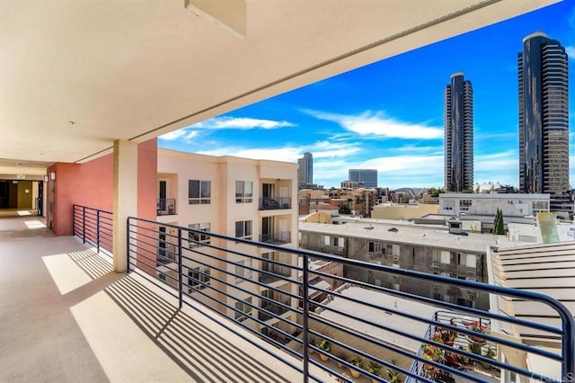 balcony featuring a city view