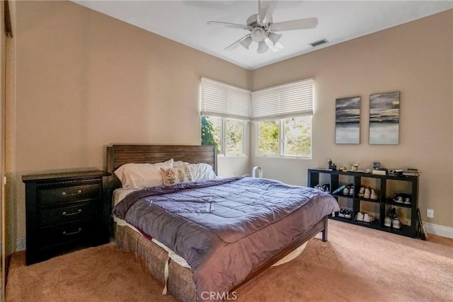 22537 N Summit Ridge Cir, Chatsworth, CA 91311 - bedroom with carpet floors, ceiling fan, and baseboards