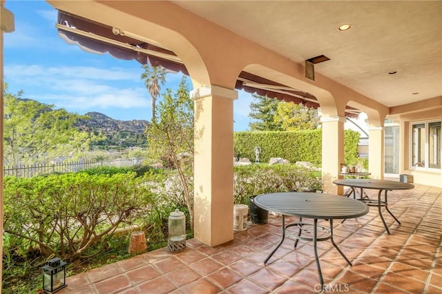22537 N Summit Ridge Cir, Chatsworth, CA 91311 - view of patio / terrace with a mountain view