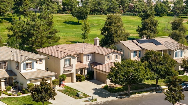 aerial view with a residential view