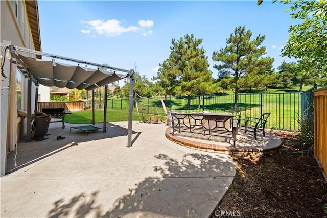 view of patio / terrace featuring a fenced backyard