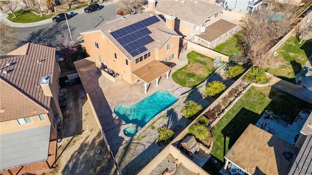 birds eye view of property featuring a residential view