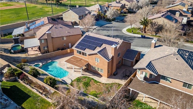 birds eye view of property featuring a residential view