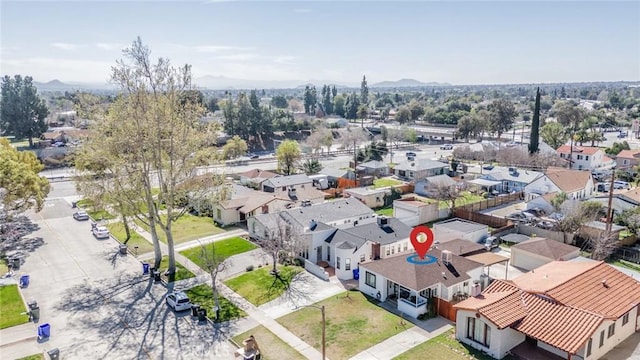 aerial view with a residential view