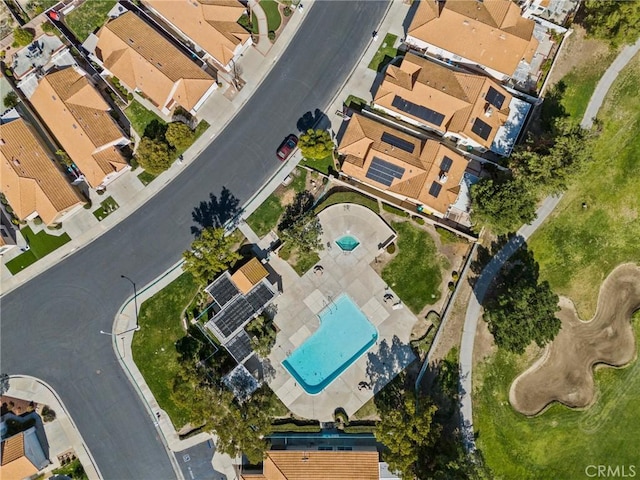 aerial view featuring a residential view