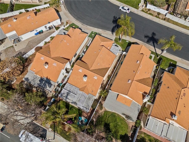 aerial view with a residential view