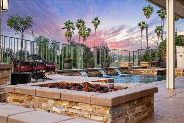 exterior space featuring a patio and fence