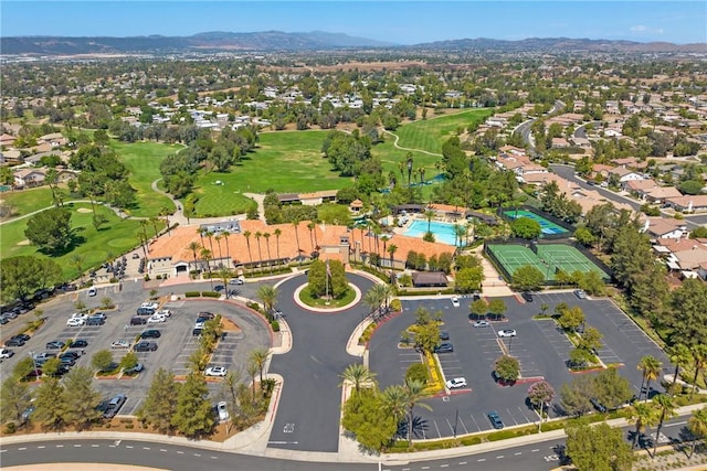 drone / aerial view featuring golf course view