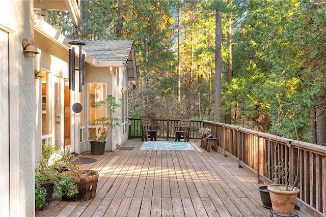 view of wooden deck